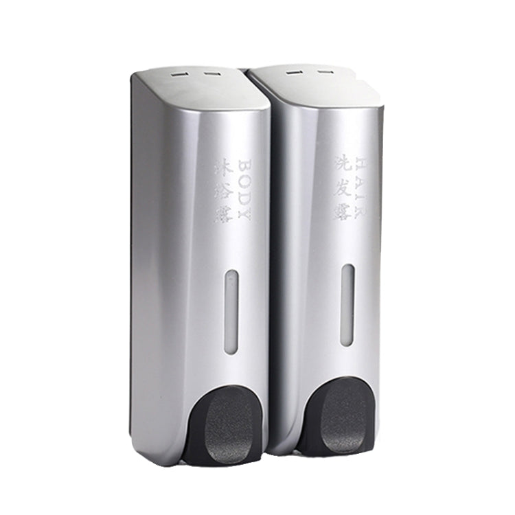 Round Wall Mounted Manual Press Soap Dispenser Shampoo Bottle Hand Wash Body Wash Dispenser, Specification: Double Head Matte - Soap Dispenser by PMc TechLife | Online Shopping South Africa | PMc TechLife | Buy Now Pay Later Mobicred