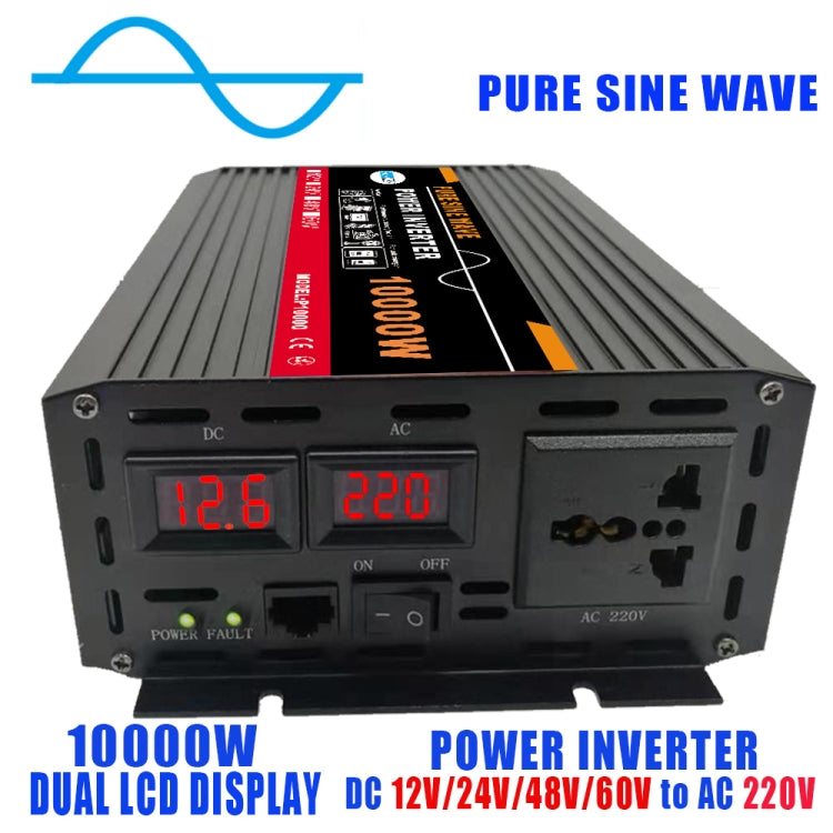 10000W (Actual 1500W) 24V to 220V High Power Car Sine Wave Inverter Power Converter - Pure Sine Wave by PMC Jewellery | Online Shopping South Africa | PMC Jewellery | Buy Now Pay Later Mobicred