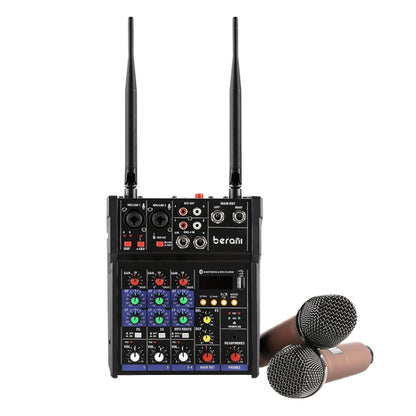 G4-M1 4-way Mixer with Wireless Microphone Effect Device Small K Song Recording Bluetooth Mixer - Live Sound Effects Processors by PMC Jewellery | Online Shopping South Africa | PMC Jewellery | Buy Now Pay Later Mobicred