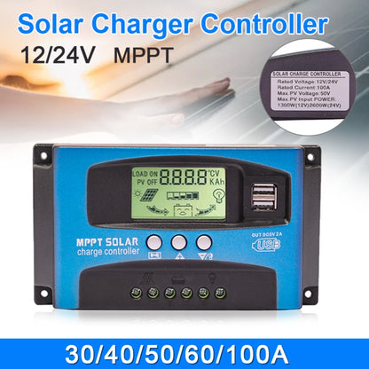 YCX-003 30-100A Solar Charging Controller with LED Screen & Dual USB Port Smart MPPT Charger, Model: 12/24/36/48/60V Wifi 100A - Others by PMC Jewellery | Online Shopping South Africa | PMC Jewellery | Buy Now Pay Later Mobicred