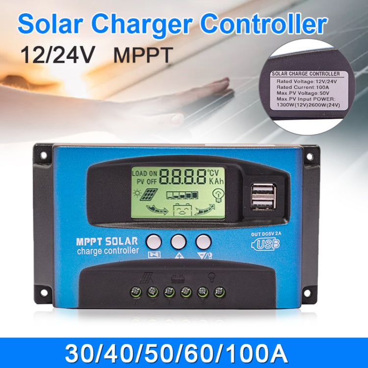 YCX-003 30-100A Solar Charging Controller with LED Screen & Dual USB Port Smart MPPT Charger, Model: 12/24/36/48/60V 100A - Others by PMC Jewellery | Online Shopping South Africa | PMC Jewellery | Buy Now Pay Later Mobicred