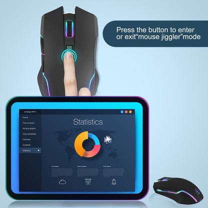 E50 2.4G Wireless Mouse Jiggler Portable Cordless Mouse With 7 Keys(Black) - Wireless Mice by PMC Jewellery | Online Shopping South Africa | PMC Jewellery