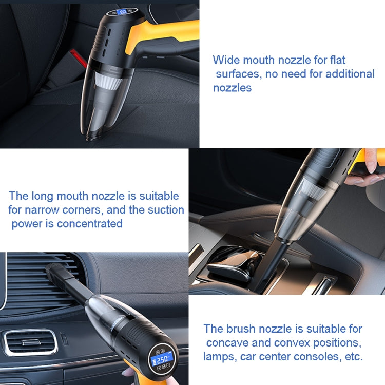 SUITU ST-6637  Wireless+Toolbox 5 In 1 60W  Double Motor Car Vacuum Cleaner With Blowing Air Pump Pressure Measuring Lighting Function - free shipping - PMC TechLife - Order now!