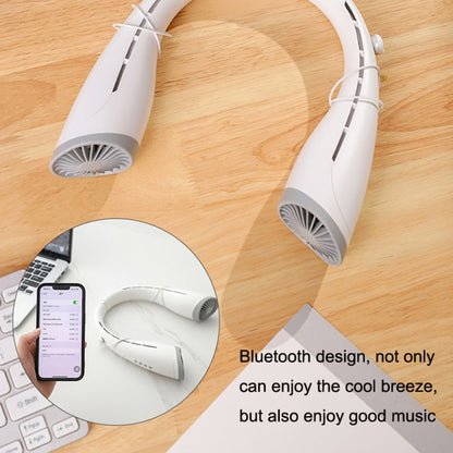 U-23 Ultra-Long Battery Life Outdoor Mute USB Bluetooth Hanging Neck Fan(White) - Electric Fans by PMC Jewellery | Online Shopping South Africa | PMC Jewellery | Buy Now Pay Later Mobicred