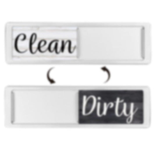 Dishwasher Magnet Clean Dirty Sign Double-Sided Refrigerator Magnet(Silver Wood Grain) - Dish Washers & Accessories by PMC Jewellery | Online Shopping South Africa | PMC Jewellery