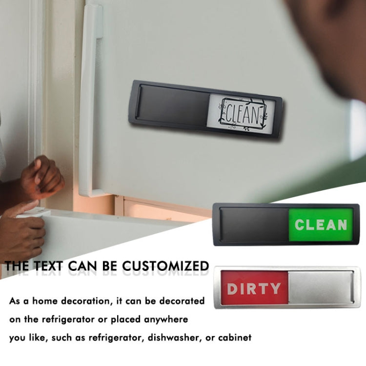 Dishwasher Magnet Clean Dirty Sign Double-Sided Refrigerator Magnet(Black Frame Black) - Dish Washers & Accessories by PMC Jewellery | Online Shopping South Africa | PMC Jewellery