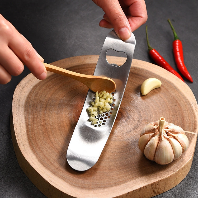 430 Stainless Steel Boat Shaped Garlic Grinder Manual Garlic Press Tools Kitchen Gadgets(Style 2) - Stirrer & Squeezer by PMC TechLife | Online Shopping South Africa | PMC TechLife | Buy Now Pay Later Mobicred