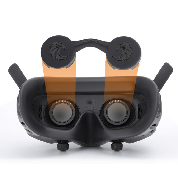 For DJI Goggles 2 Sunnylife AT-BHT565 Dustproof Lens Protective Cover VR Glasses Silicon Cover(Black) - VR Accessories by Sunnylife | Online Shopping South Africa | PMC TechLife | Buy Now Pay Later Mobicred