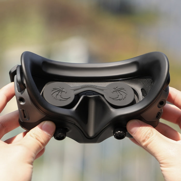 For DJI Goggles 2 Sunnylife AT-BHT565 Dustproof Lens Protective Cover VR Glasses Silicon Cover(Black) - VR Accessories by Sunnylife | Online Shopping South Africa | PMC TechLife | Buy Now Pay Later Mobicred
