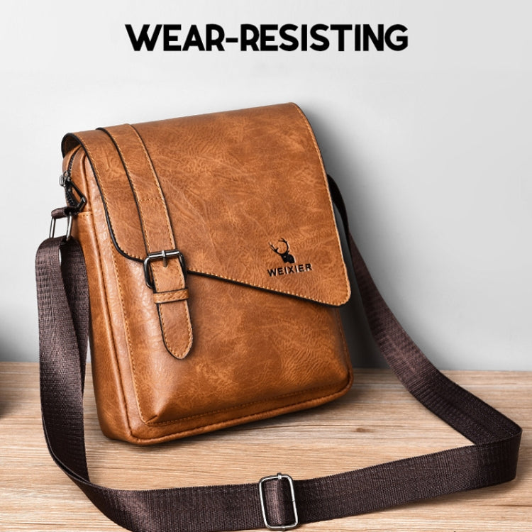 WEIXIER D266 Retro Crossbody Large Capacity Messenger Bag Shoulder Bag Tot Backpack(Dark Brown) - Single-shoulder Bags by WEIXIER | Online Shopping South Africa | PMC Jewellery