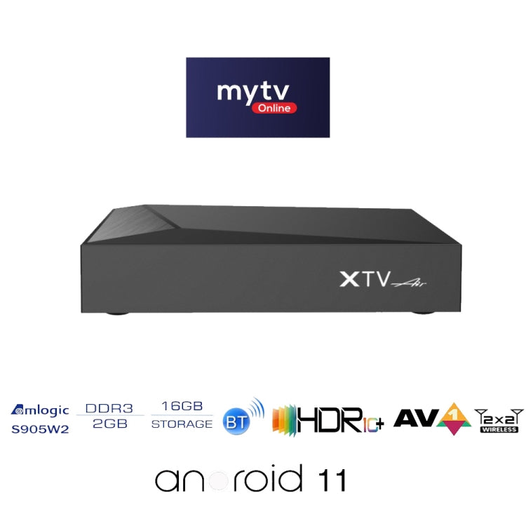 XTV Air 2GB+16GB Infrared Remote Version Mini HD 4K Android TV Network Set-Top Box Amlogic S905w2 Quad Core(AU Plug) - Amlogic S905 by PMC Jewellery | Online Shopping South Africa | PMC Jewellery | Buy Now Pay Later Mobicred