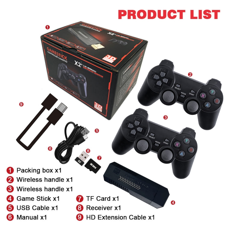 X2 GD10 Y5 2.4G Wireless 4K HD TV Game Console PSP Game Box 128G Built-in 40000+ Games - Pocket Console by PMC Jewellery | Online Shopping South Africa | PMC Jewellery