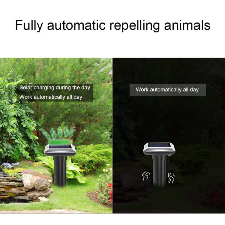 SJZ038 Outdoor Waterproof Solar Ultrasonic Rat Repeller Ultrasonic Animal Repeller, Color: Black - Outdoor Insect Repellent by PMC TechLife | Online Shopping South Africa | PMC TechLife