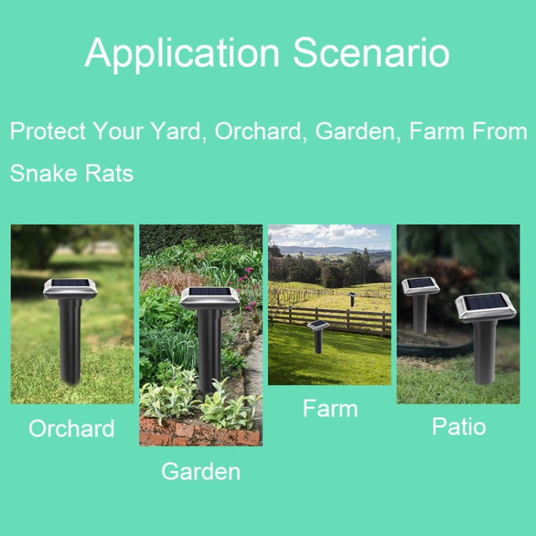 SJZ038 Outdoor Waterproof Solar Ultrasonic Rat Repeller Ultrasonic Animal Repeller, Color: Black - Outdoor Insect Repellent by PMC TechLife | Online Shopping South Africa | PMC TechLife