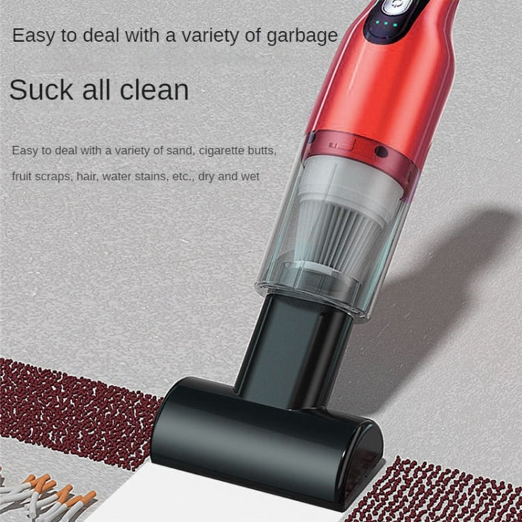 4 In 1 12000pa Wireless  Mini Handheld Car Vacuum Cleaner Mite Remover(Red) - Vacuum Cleaner by PMC TechLife | Online Shopping South Africa | PMC TechLife | Buy Now Pay Later Mobicred