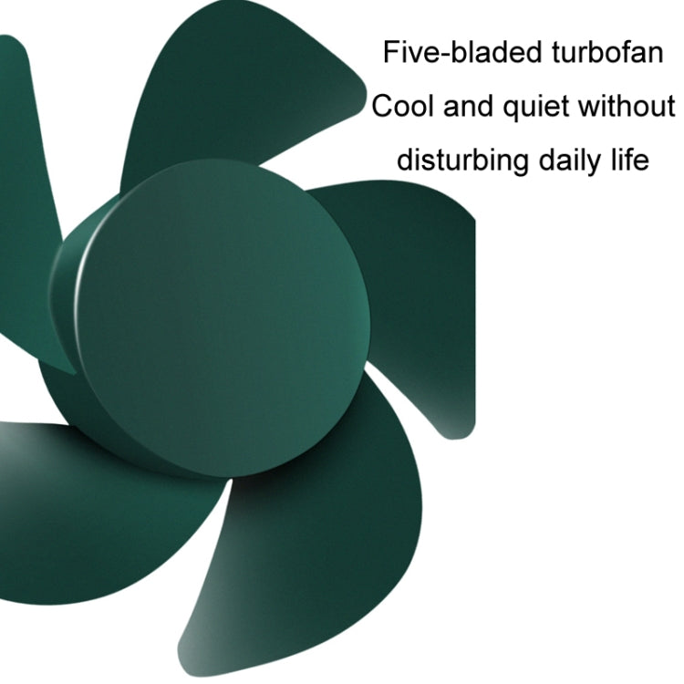 F304 Double-head Hose Built-in Lithium Battery USB Car Fan, Color: Green Gold - Heating & Fans by PMC TechLife | Online Shopping South Africa | PMC TechLife | Buy Now Pay Later Mobicred