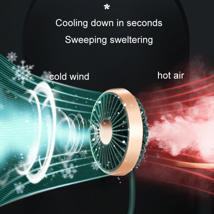 F304 Double-head Hose Built-in Lithium Battery USB Car Fan, Color: Black Silver - Heating & Fans by PMC TechLife | Online Shopping South Africa | PMC TechLife | Buy Now Pay Later Mobicred