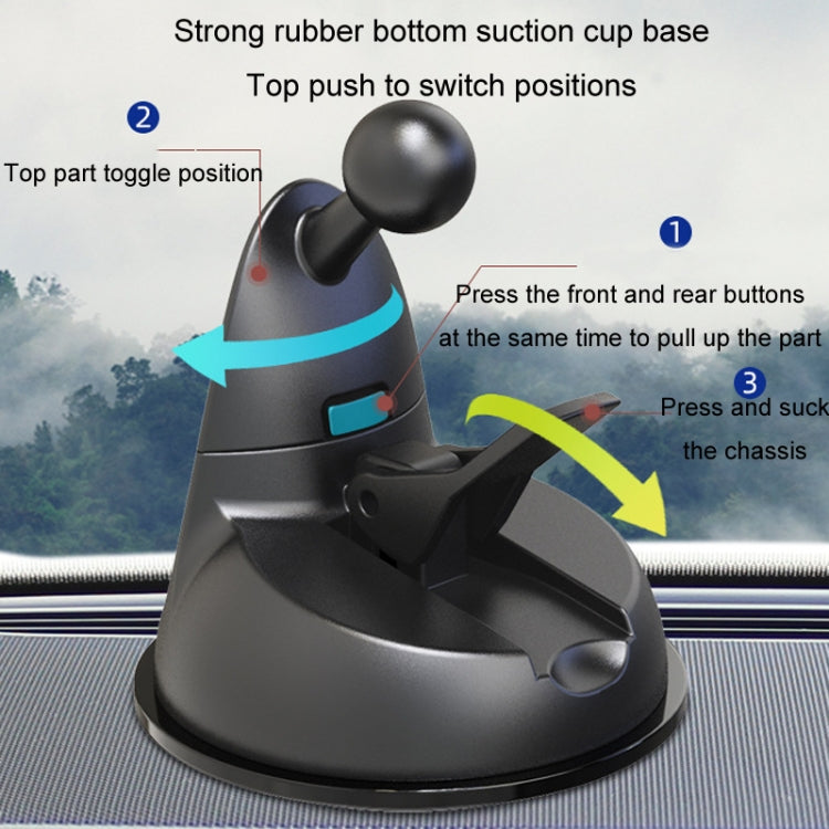 F4206 Suction Cup Double Head Car USB Fan(Black) - Heating & Fans by PMC TechLife | Online Shopping South Africa | PMC TechLife | Buy Now Pay Later Mobicred