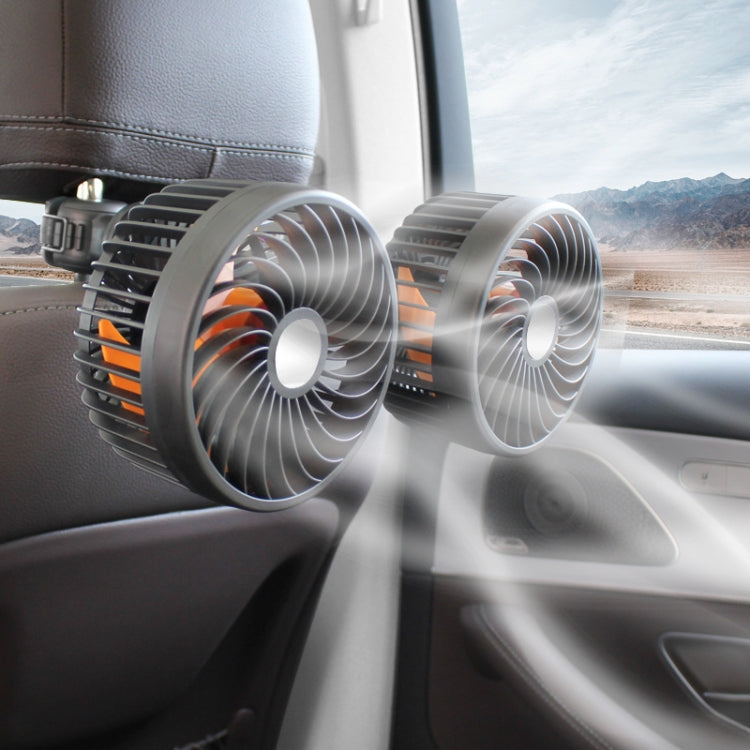 F6207 Car Rear Seat Zip Lock USB Double Head Fan, Model: USB - Heating & Fans by PMC TechLife | Online Shopping South Africa | PMC TechLife | Buy Now Pay Later Mobicred