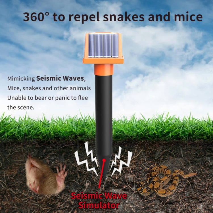 SJZ057 Outdoor IP66 Waterproof Solar Ultrasonic Rat Repeller Orchard Ultrasonic Animal Repeller(Orange) - Outdoor Insect Repellent by PMC Jewellery | Online Shopping South Africa | PMC Jewellery | Buy Now Pay Later Mobicred