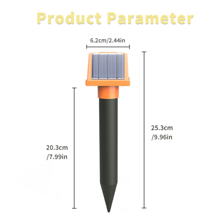 SJZ057 Outdoor IP66 Waterproof Solar Ultrasonic Rat Repeller Orchard Ultrasonic Animal Repeller(Orange) - Outdoor Insect Repellent by PMC Jewellery | Online Shopping South Africa | PMC Jewellery | Buy Now Pay Later Mobicred