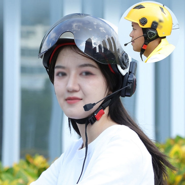 LX1 Motorcycle Half Helmet Waterproof Wireless 5.3 Bluetooth Headset, Version: English(Classic Blue) - Motorcycle Walkie Talkie by PMC TechLife | Online Shopping South Africa | PMC TechLife | Buy Now Pay Later Mobicred