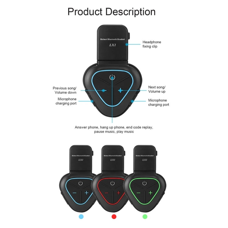 LX1 Motorcycle Half Helmet Waterproof Wireless 5.3 Bluetooth Headset, Version: English(Classic Blue) - Motorcycle Walkie Talkie by PMC TechLife | Online Shopping South Africa | PMC TechLife | Buy Now Pay Later Mobicred
