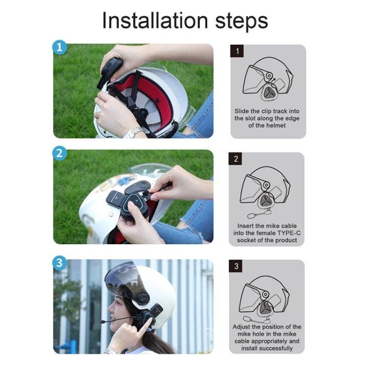 LX1 Motorcycle Half Helmet Waterproof Wireless 5.3 Bluetooth Headset, Version: English(Classic Blue) - Motorcycle Walkie Talkie by PMC TechLife | Online Shopping South Africa | PMC TechLife | Buy Now Pay Later Mobicred
