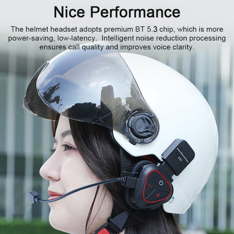 LX1 Motorcycle Half Helmet Waterproof Wireless 5.3 Bluetooth Headset, Version: English(Classic Blue) - Motorcycle Walkie Talkie by PMC TechLife | Online Shopping South Africa | PMC TechLife | Buy Now Pay Later Mobicred