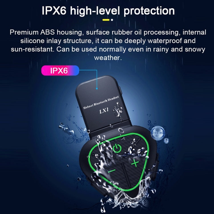 LX1 Motorcycle Half Helmet Waterproof Wireless 5.3 Bluetooth Headset, Version: English(Classic Green) - Motorcycle Walkie Talkie by PMC TechLife | Online Shopping South Africa | PMC TechLife | Buy Now Pay Later Mobicred
