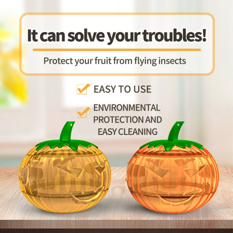 SJZ060 2pcs/set Pumpkin Shaped Fruit Fly Traps Fruit Fly Trap Bee Trap(Yellow) - Traps by PMC TechLife | Online Shopping South Africa | PMC TechLife | Buy Now Pay Later Mobicred