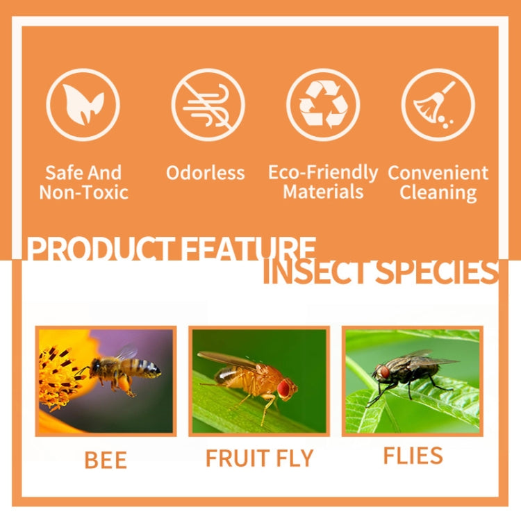 SJZ060 2pcs/set Pumpkin Shaped Fruit Fly Traps Fruit Fly Trap Bee Trap(Yellow) - Traps by PMC TechLife | Online Shopping South Africa | PMC TechLife | Buy Now Pay Later Mobicred