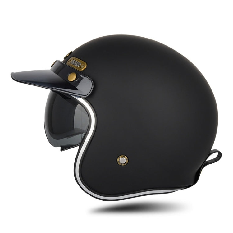 SOMAN Motorcycle Four Seasons Carbon Fiber Half Helmet, Color: FRP Matte Black(M) - free shipping - PMC TechLife - Order now!