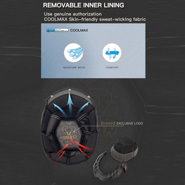 SOMAN Motorcycle Four Seasons Carbon Fiber Half Helmet, Color: Bright Carbon Fiber(XL) - free shipping - PMC TechLife - Order now!