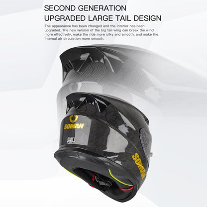 SOMAN Motorcycle Carbon Fiber Double Lens Thermal Safety Helmet, Size: L(Cheetah Print REVO) - Helmets by SOMAN | Online Shopping South Africa | PMC Jewellery | Buy Now Pay Later Mobicred