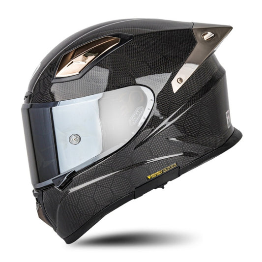SOMAN Four Seasons Full Cover Motorcycle Helmet, Size: S(Snake Carbon Fiber Silver) - Helmets by SOMAN | Online Shopping South Africa | PMC Jewellery | Buy Now Pay Later Mobicred