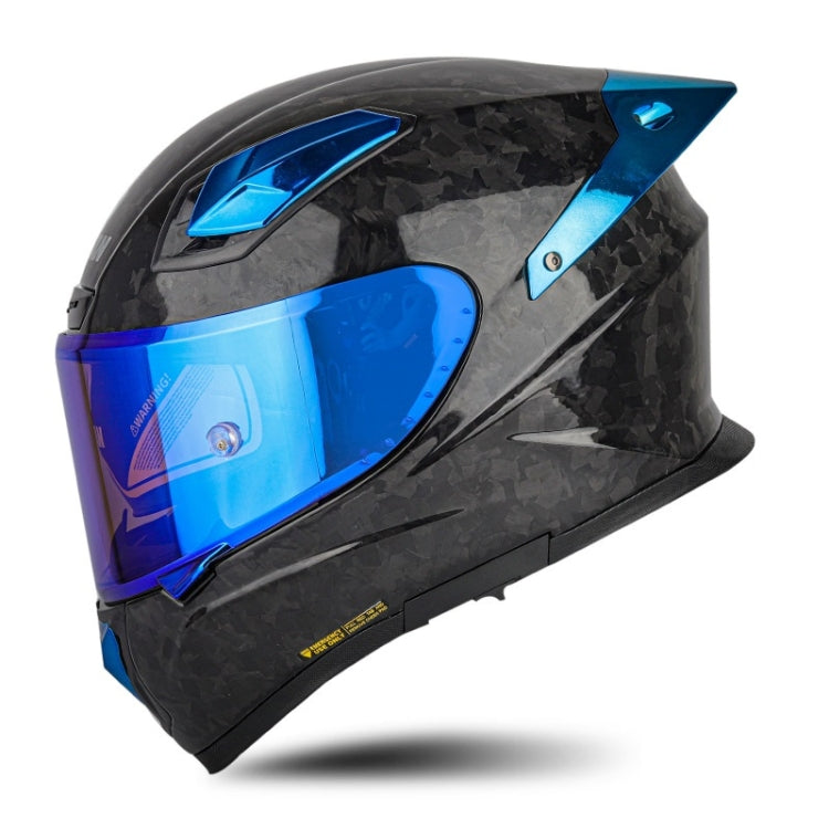 SOMAN Four Seasons Full Cover Motorcycle Helmet, Size: S(Cheetah Print Blue) - Helmets by SOMAN | Online Shopping South Africa | PMC Jewellery | Buy Now Pay Later Mobicred