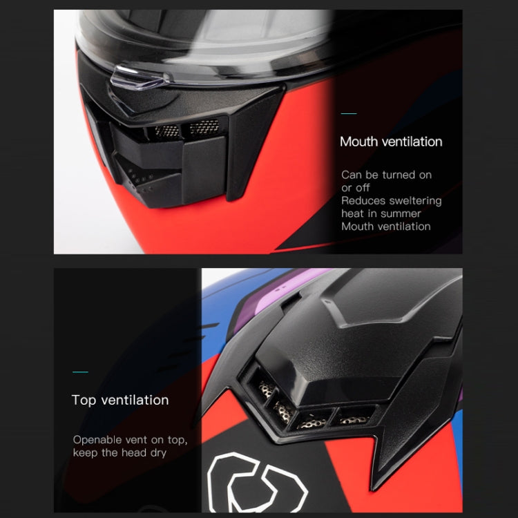 SOMAN Racing Motorcycle Double Lens Riding Safety Helmet, Size: M(Bright Black) - free shipping - PMC TechLife - Order now!
