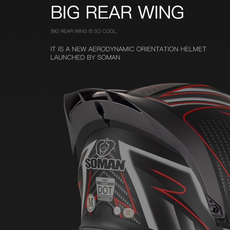 SOMAN Motorcycle Dual Lens Riding Peel-Off Full Coverage Helmet, Size: L(Sapphire Vision) - free shipping - PMC TechLife - Order now!