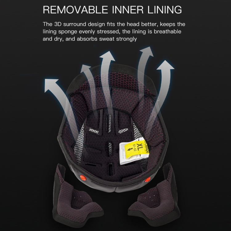 SOMAN Motorcycle Dual Lens Riding Peel-Off Full Coverage Helmet, Size: L(Bright Black White) - free shipping - PMC TechLife - Order now!