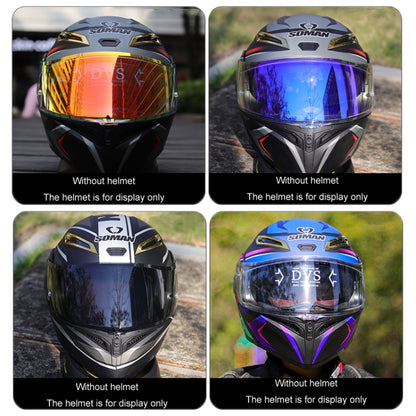 Motorcycle Helmet Lens with Anti-fog Spikes for SOMAN K1/K3SV/K5, Color: Transparent REVO Red - Helmets by PMC Jewellery | Online Shopping South Africa | PMC Jewellery