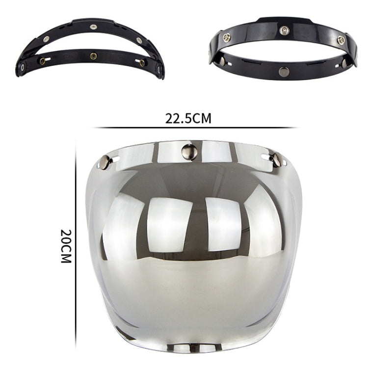Motorcycle Helmet Three-Button Windproof Lens With Bracket(Light Tea) - Helmets by PMC TechLife | Online Shopping South Africa | PMC TechLife | Buy Now Pay Later Mobicred