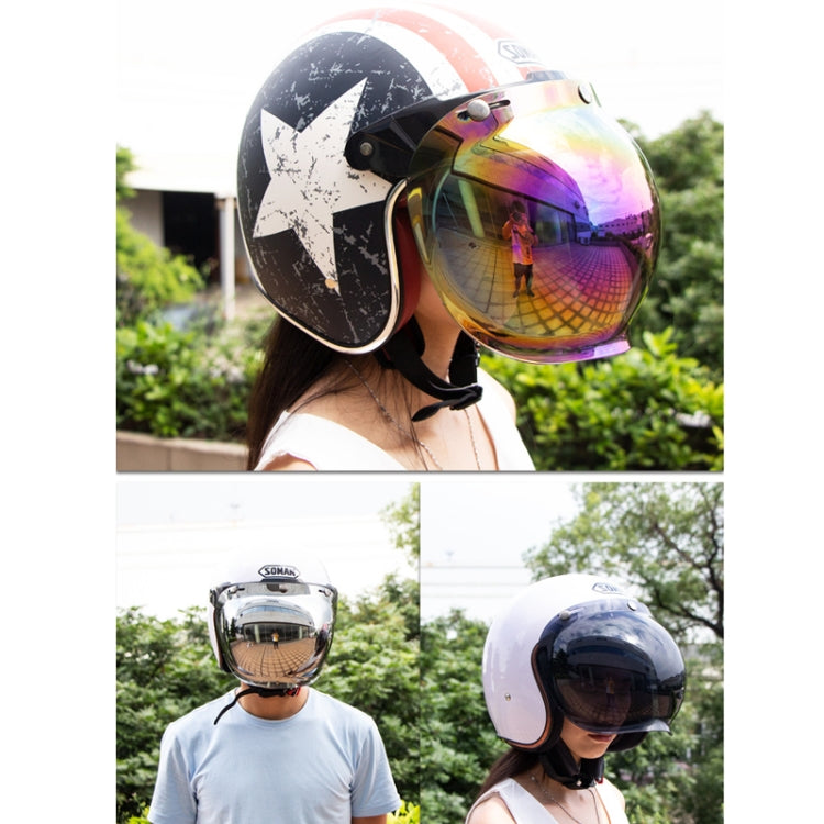 Motorcycle Helmet Three-Button Windproof Lens With Bracket(Transparent) - Helmets by PMC TechLife | Online Shopping South Africa | PMC TechLife | Buy Now Pay Later Mobicred