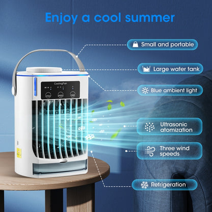 CF008 Mini Household Humidification Spray Air Cooler USB Plug-in Portable Air Conditioner Fan(White) - Electric Fans by PMC Jewellery | Online Shopping South Africa | PMC Jewellery