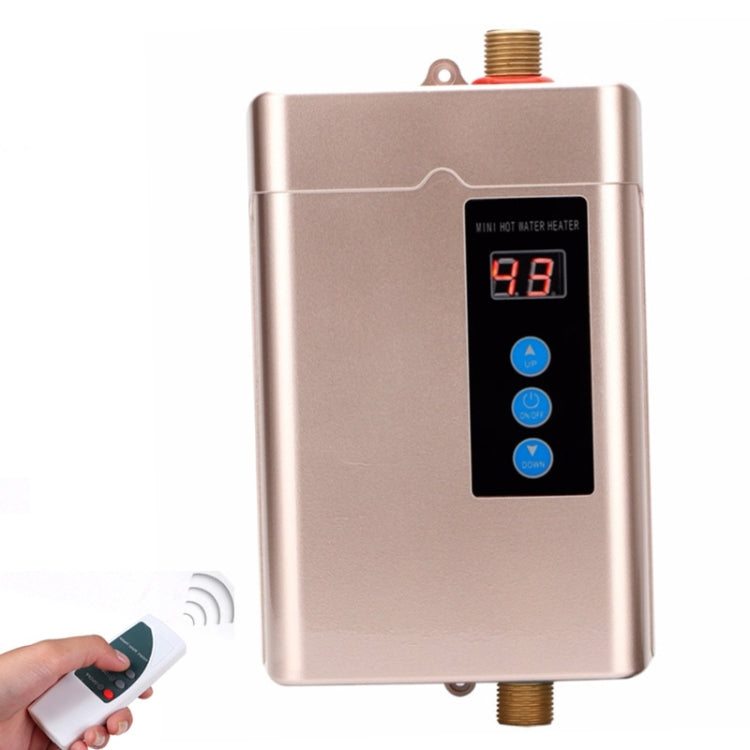 EU Plug 4000W Electric Water Heater With Remote Control Adjustable Temperate(Gold) - free shipping - PMC TechLife - Order now!