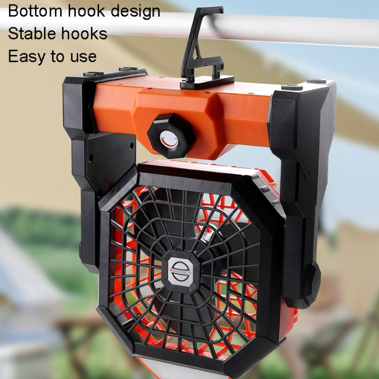 Outdoor Infinitely Variable Speed Portable Large Wind Charging Camping Lighting Fan(Black Green) - Electric Fans by PMC TechLife | Online Shopping South Africa | PMC TechLife | Buy Now Pay Later Mobicred