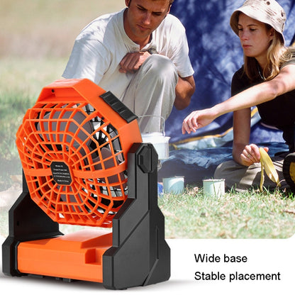 Outdoor Infinitely Variable Speed Portable Large Wind Charging Camping Lighting Fan(Black Orange) - Electric Fans by PMC Jewellery | Online Shopping South Africa | PMC Jewellery | Buy Now Pay Later Mobicred