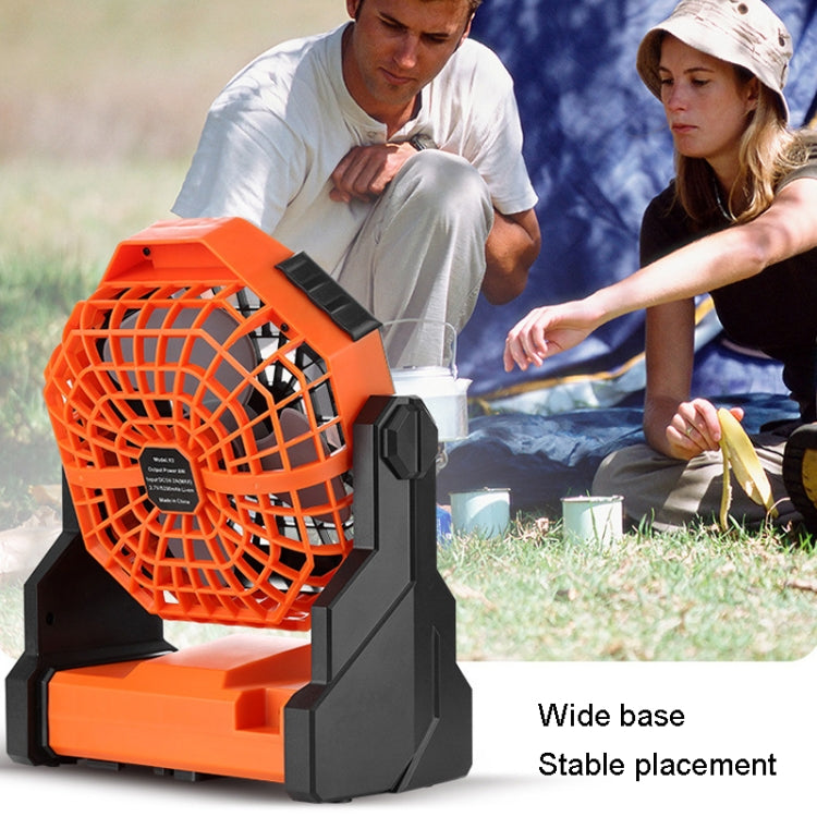 Outdoor Infinitely Variable Speed Portable Large Wind Charging Camping Lighting Fan(Black Green) - Electric Fans by PMC TechLife | Online Shopping South Africa | PMC TechLife | Buy Now Pay Later Mobicred