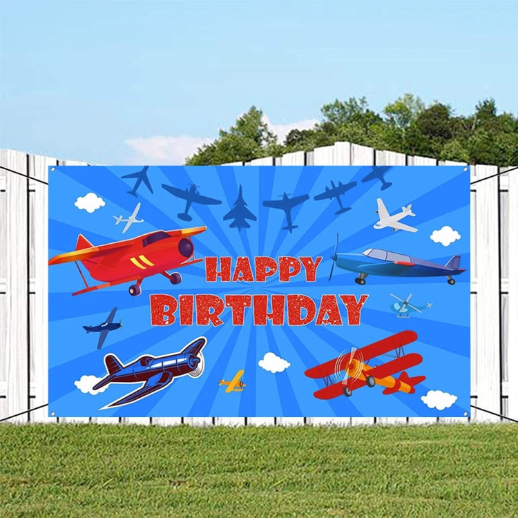 210x150cm Airplane Theme Birthday Background Cloth Children Birthday Party Decoration Photography Background - Birthday Party by PMC TechLife | Online Shopping South Africa | PMC TechLife