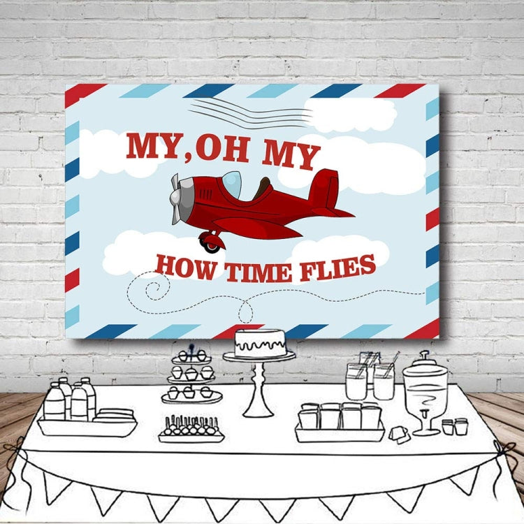 210x180cm Cartoon Small Aircraft Children Birthday Background Cloth - Birthday Party by PMC TechLife | Online Shopping South Africa | PMC TechLife | Buy Now Pay Later Mobicred